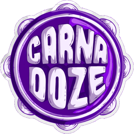Selo CarnaDoze em formato de pandeiro